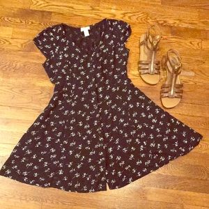 Corset Back size Medium Navy Printed Summer Dress